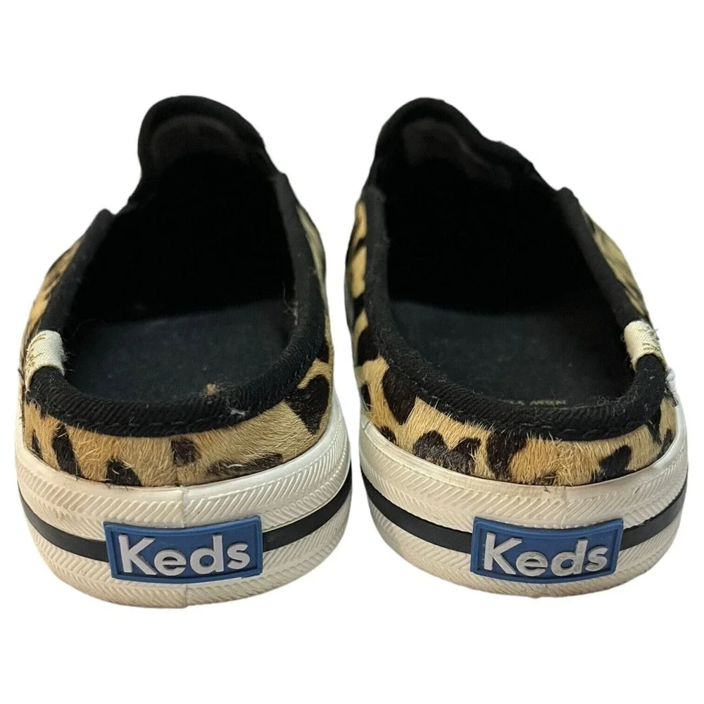 Keds Kate Spade New York Shoes Womens 7.5 Double Decker Mule Calf Hair Leopard - Picture 10 of 13